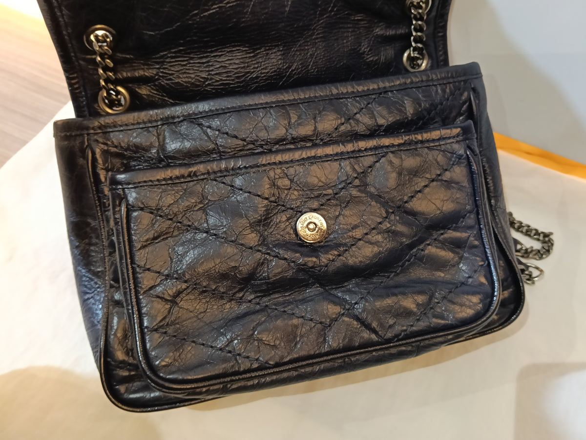 YsL Niki Baby Calfskin Navy RHW 2018
