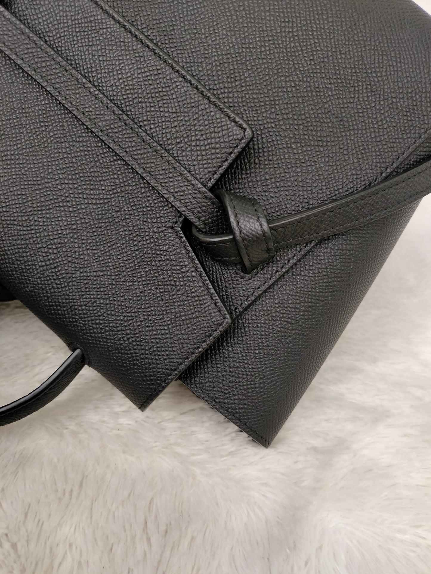 Celine Nano Belt Grained Black GHW 2018