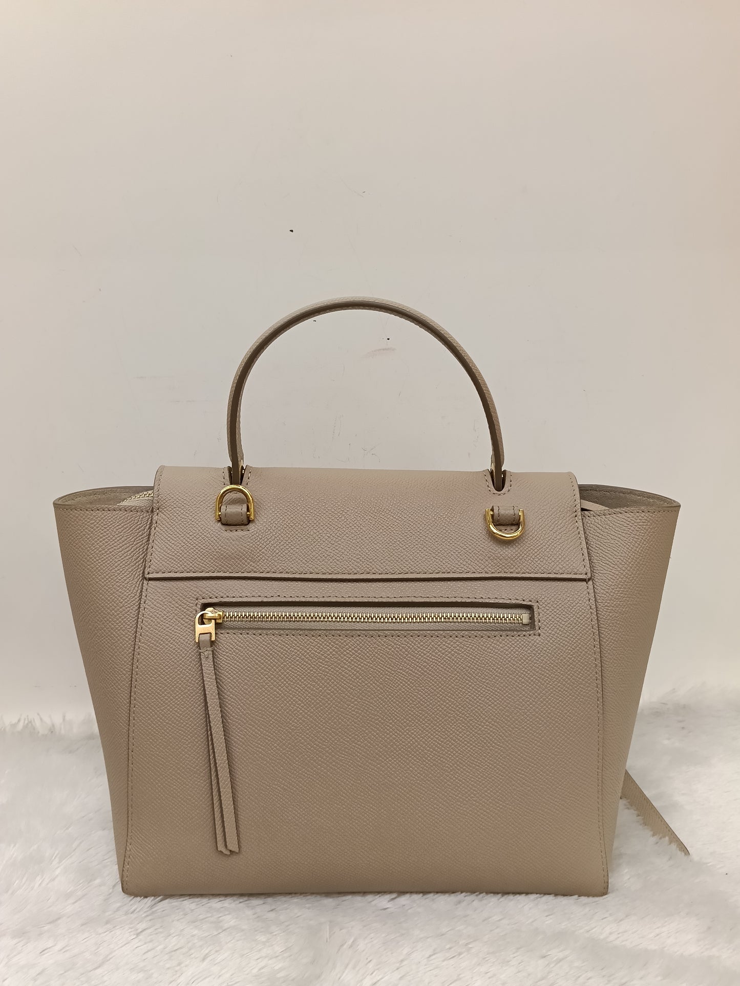Celine Micro Belt Grained Light Taupe GHW 2021