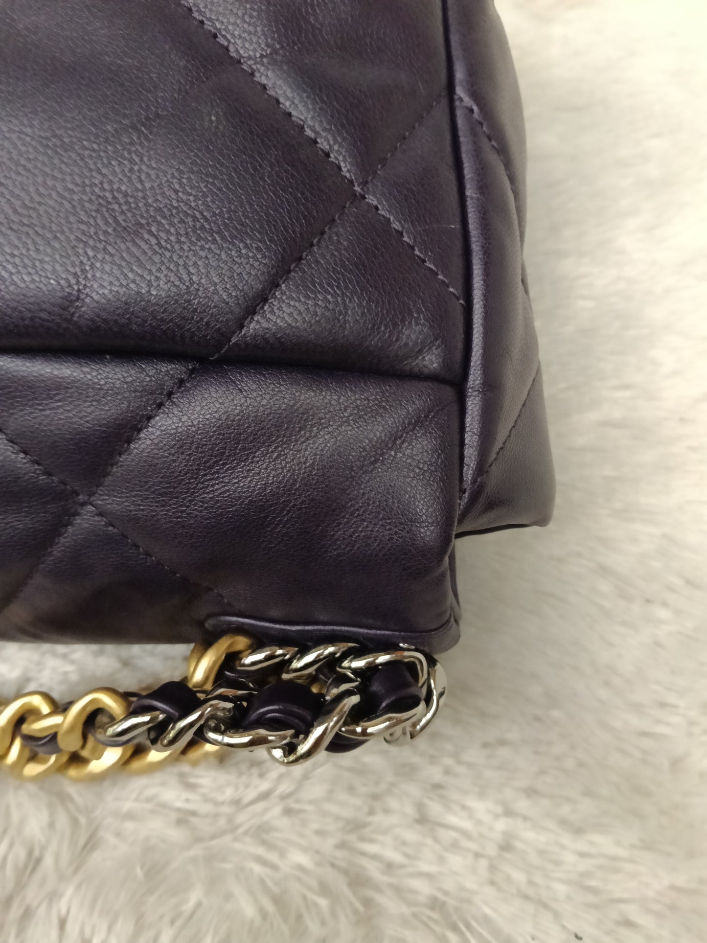 Chanel C19 Small Dark Purple GHW #30