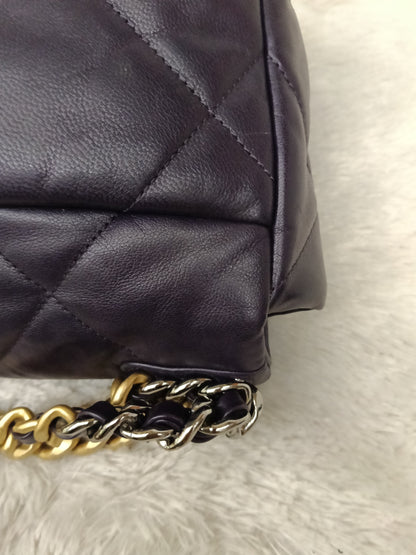 Chanel C19 Small Dark Purple GHW #30