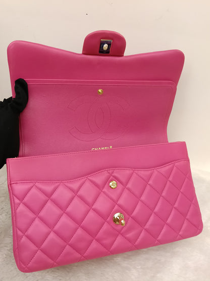 Chanel Jumbo Lamb Fuchsia GHW DF #21