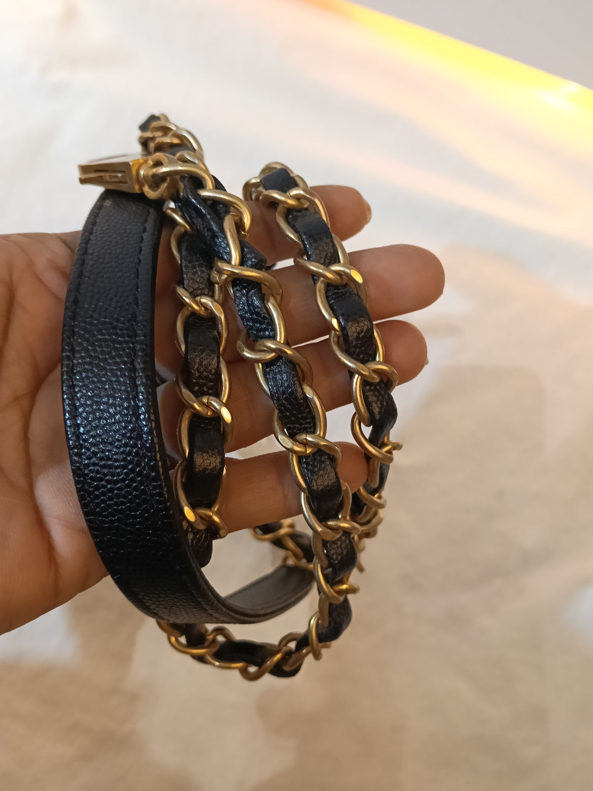 Chanel Coco Handle Medium Chevron Caviar Black GHW #26