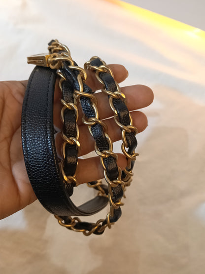 Chanel Coco Handle Medium Chevron Caviar Black GHW #26