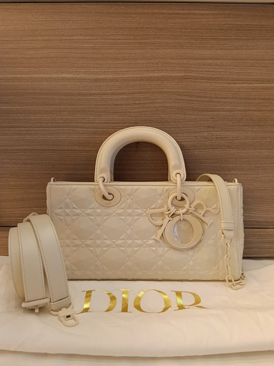Dior Lady D'Joy Medium Cannage Diamond Latte 2022