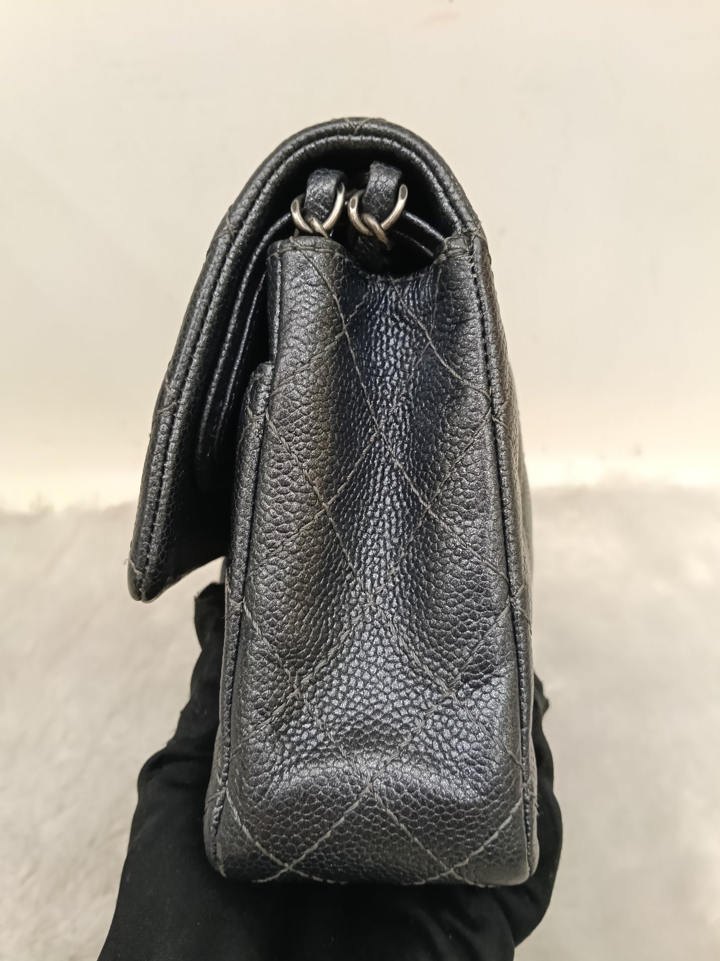 Chanel Medium Caviar Charcoal RHW DF #20