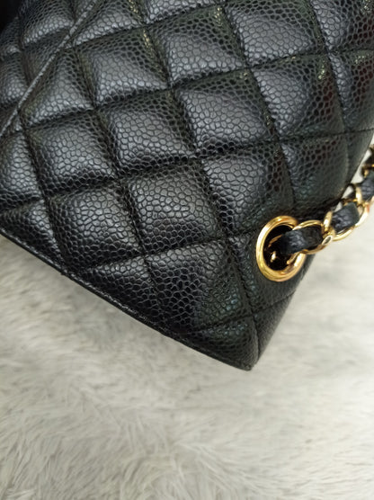 Chanel Medium Caviar Black GHW DF #20