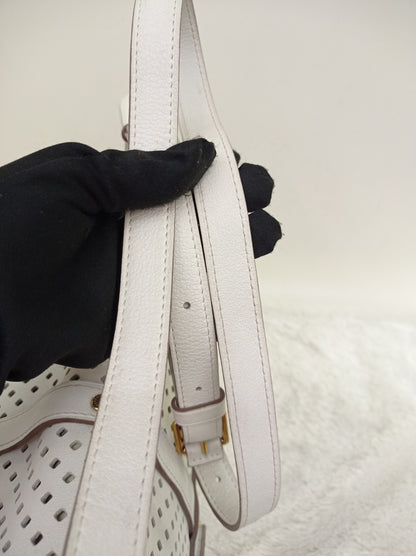 LV Saumur Perforated Limited Edition White Flore