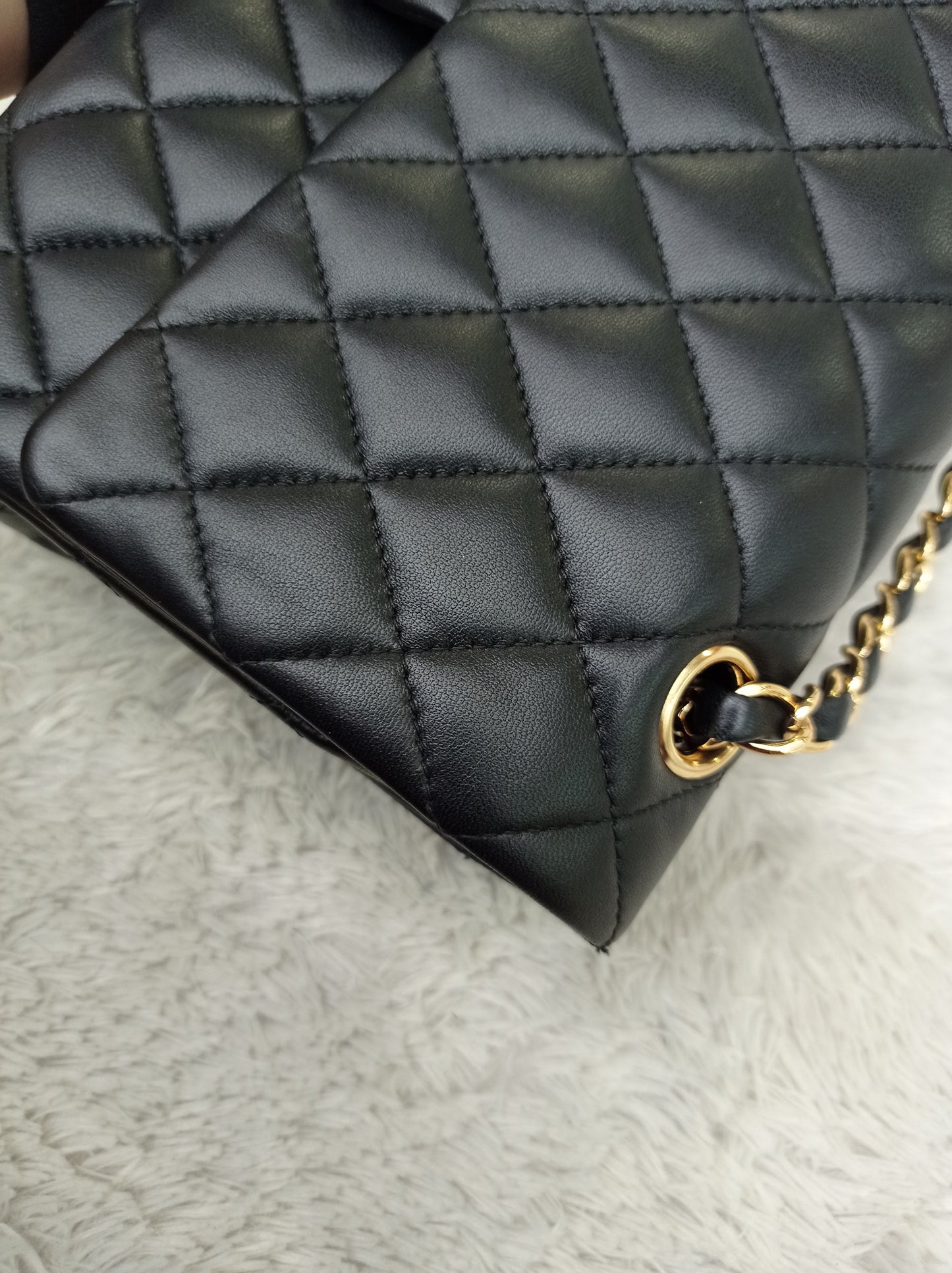 Chanel Medium Lamb Black GHW DF #29