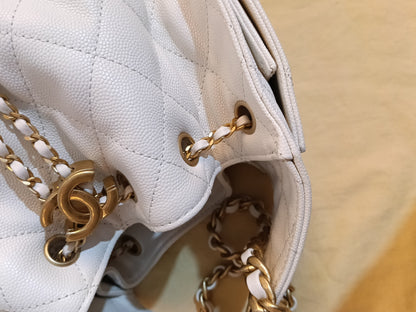 Chanel C25 Small Caviar White GHW 2025 (CHIP)