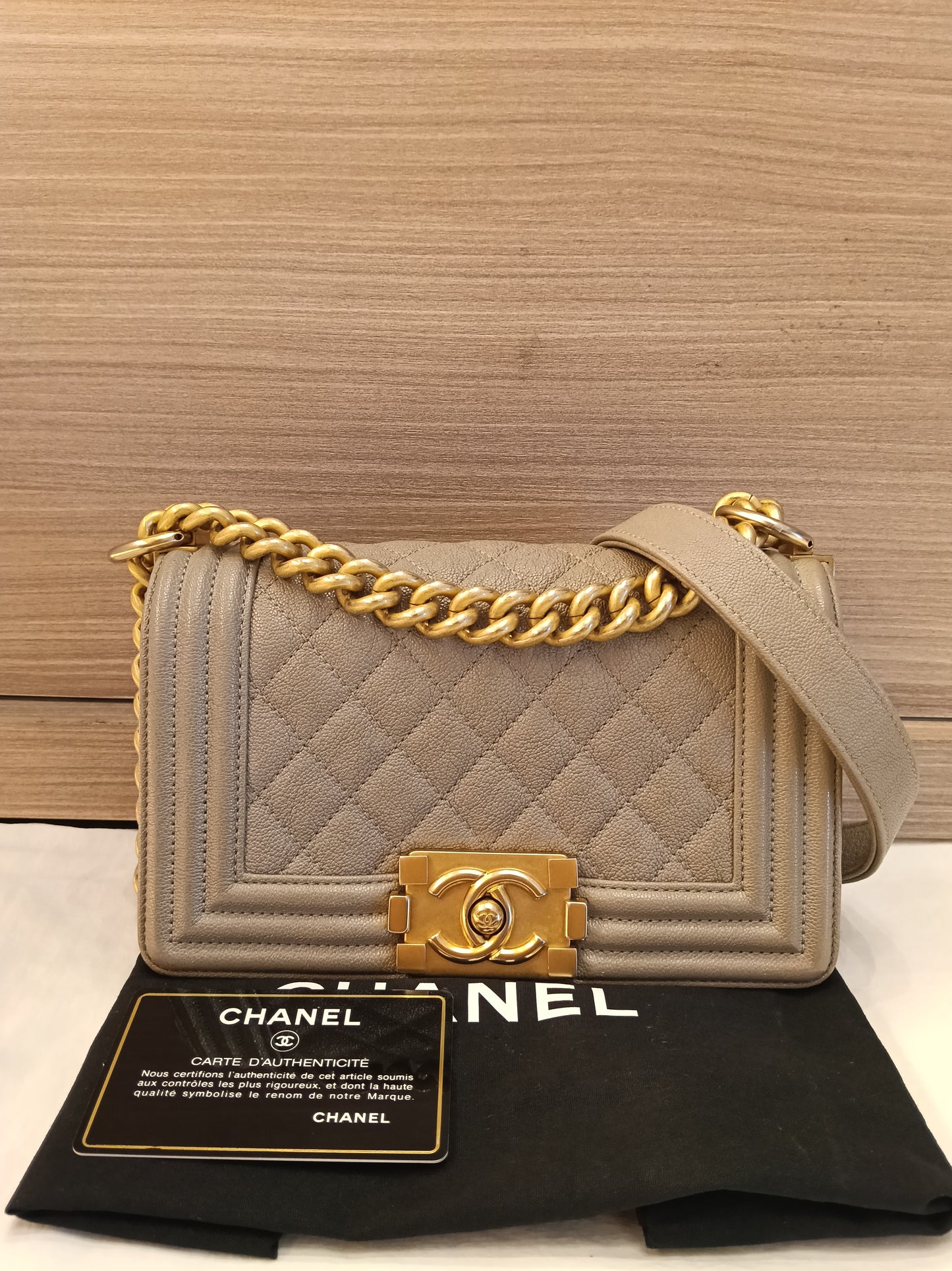 Chanel Boy 20 Caviar Taupe GHW #27