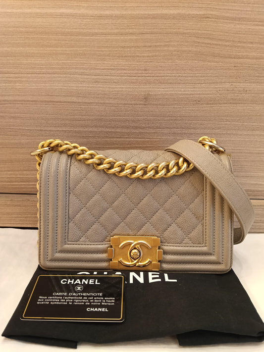 Chanel Boy 20 Caviar Taupe GHW #27