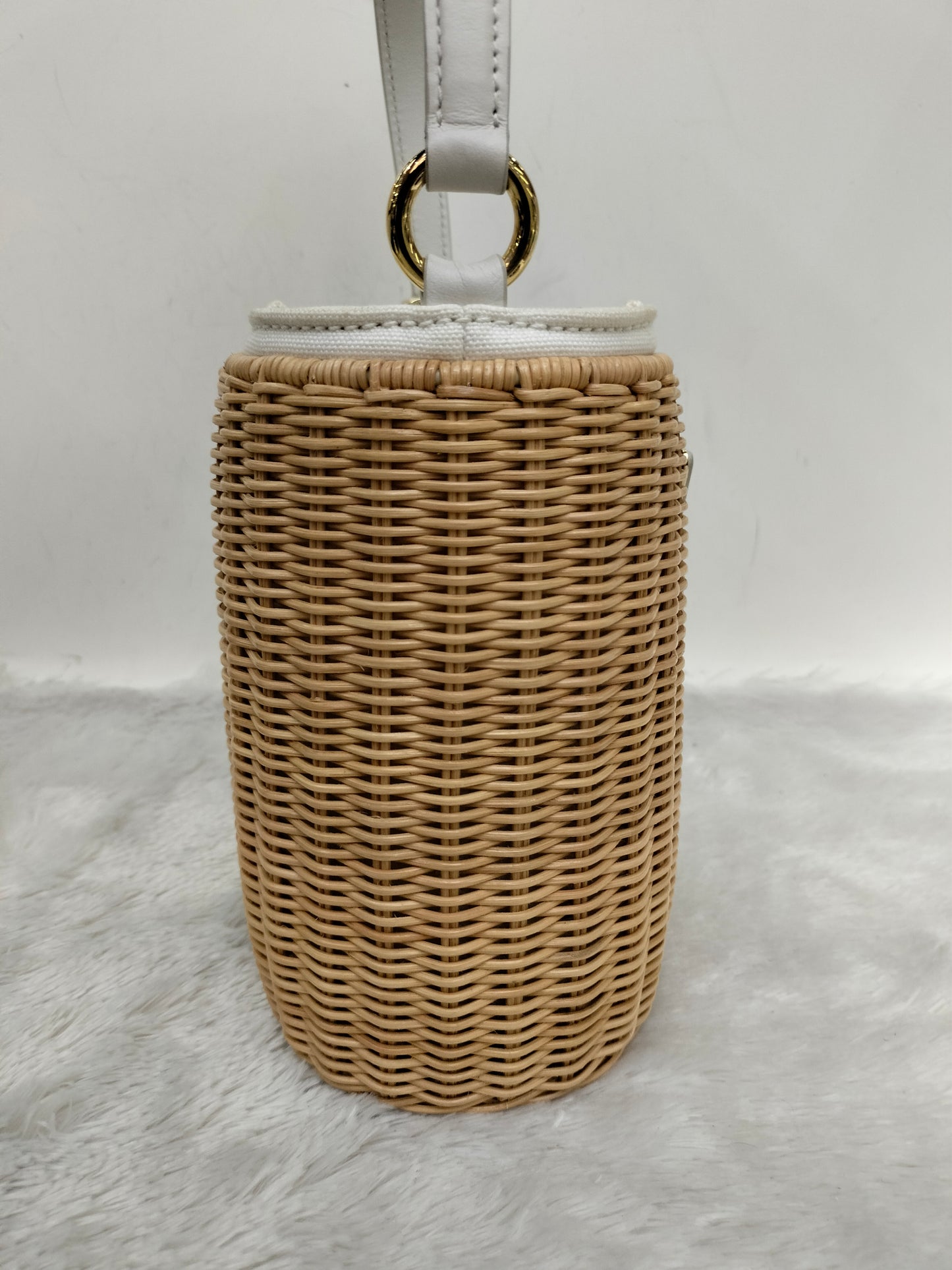 Prada Midollino Canapa Naturale Bianco GHW