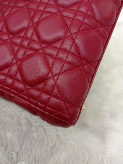 Lady Dior Medium Lamb Wine GHW 2017
