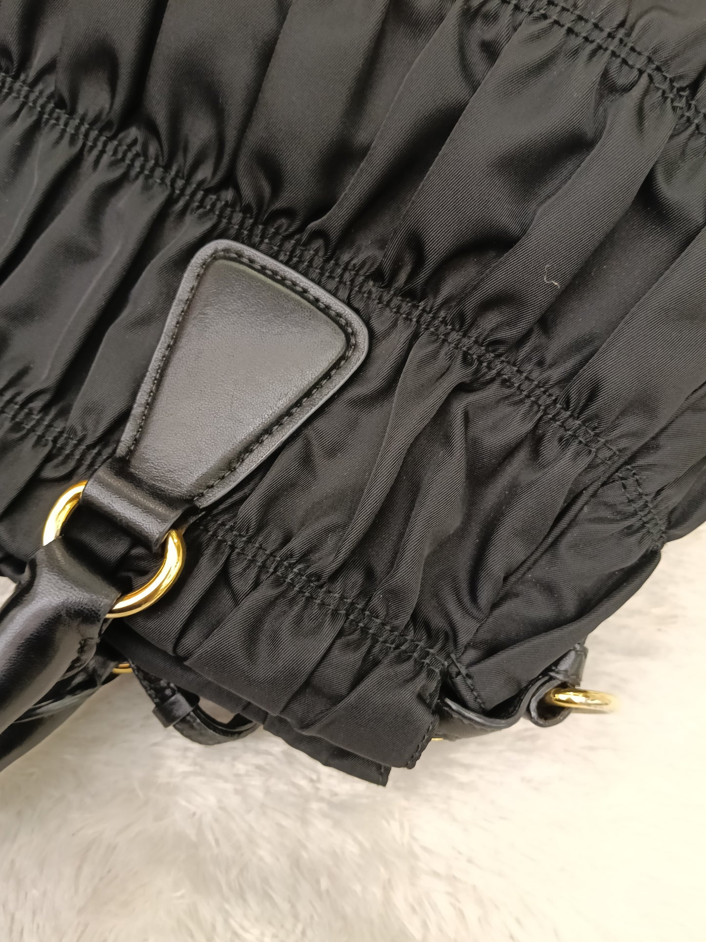 Prada Tessuto Gauffre Nylon Nero GHW