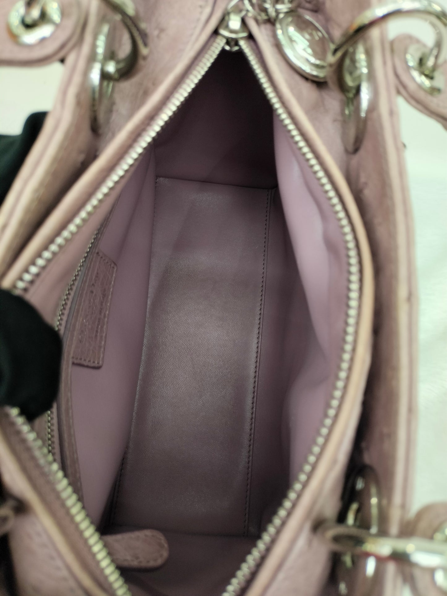 Lady Dior Medium Ostrich Blush Pink SHW 2013