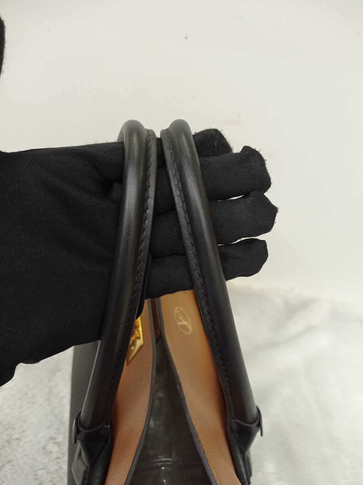 LV On My Side MM Monogram Grained Noir Brown 2019