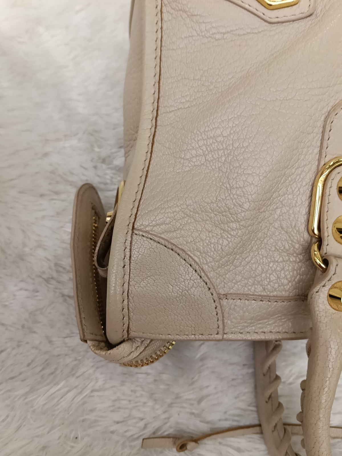 Balenciaga Small City Edge Beige GHW 2016