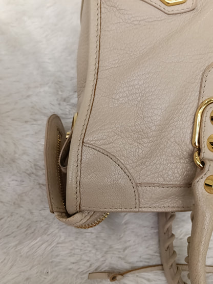 Balenciaga Small City Edge Beige GHW 2016