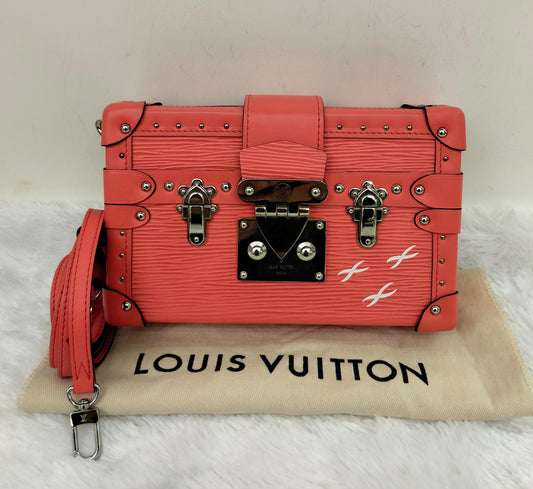 LV Petite Malle Trunk Epi Salmon 2016