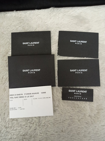 YsL Le 5 A 7 Supple Small Calfskin Black GHW 2024