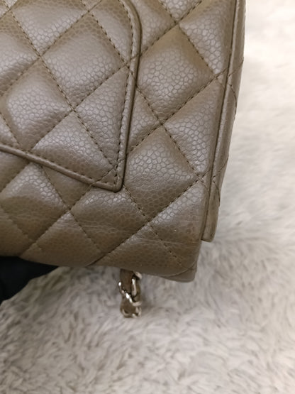 Chanel Mini Rectangular Caviar Khaki SHW SF #17