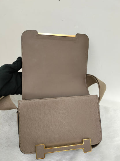 Hermes Geta Chevre Etoupe GHW #U