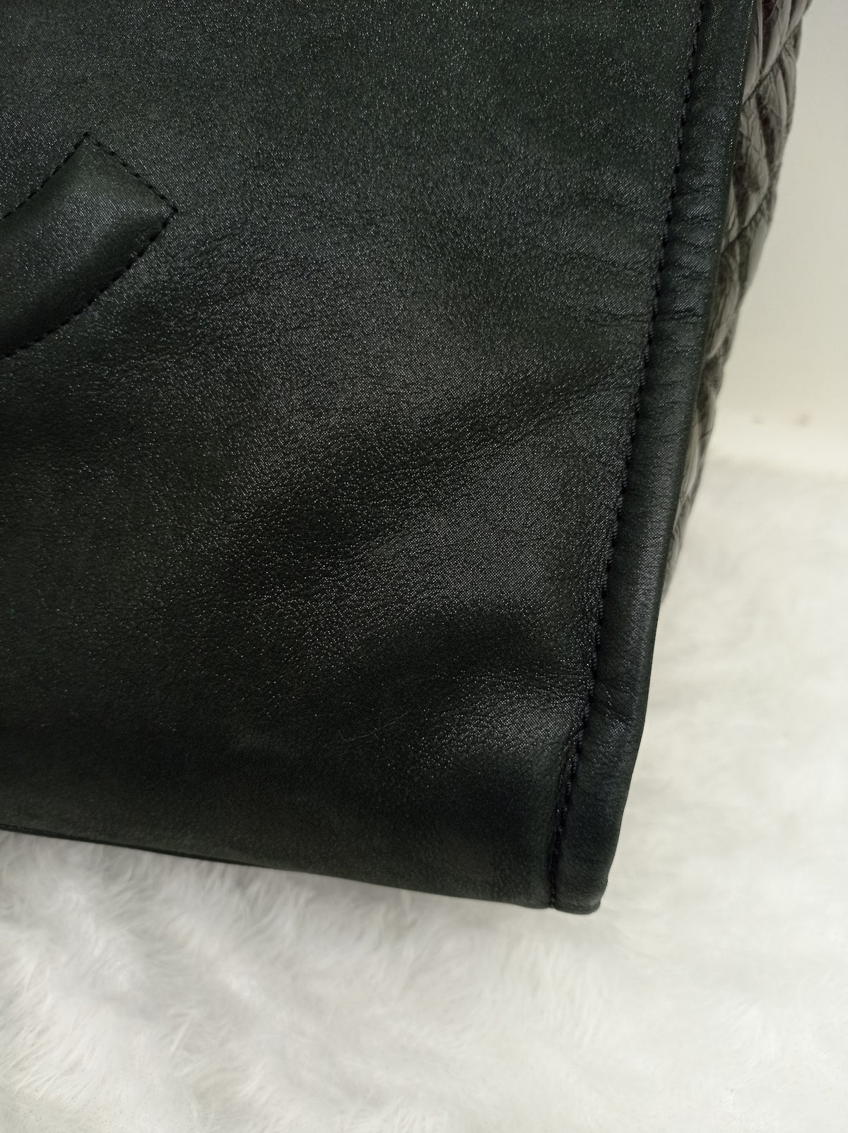 Chanel In The Mix Timeless Shopping Tote Iridescent Calfskin Black RHW #14