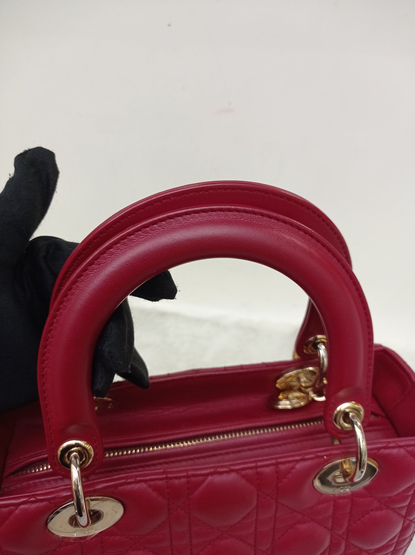 Lady Dior Medium Lamb Wine GHW 2017