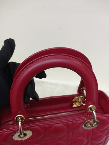 Lady Dior Medium Lamb Wine GHW 2017