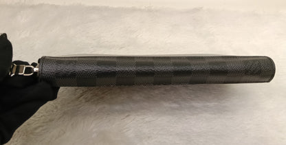 LV Zippy Wallet Long Organizer NM Epi Graphite Blue Gray