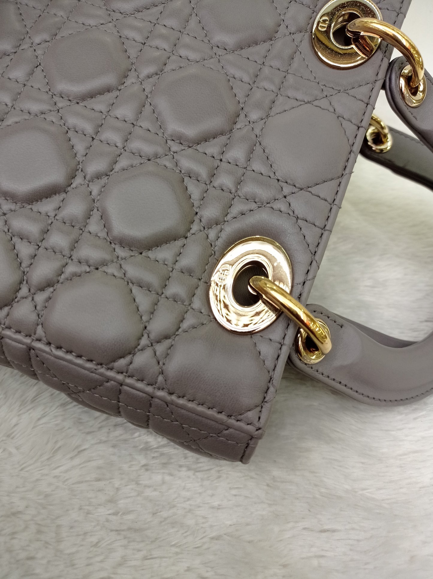 Lady Dior Small Lamb Grey GHW 2019
