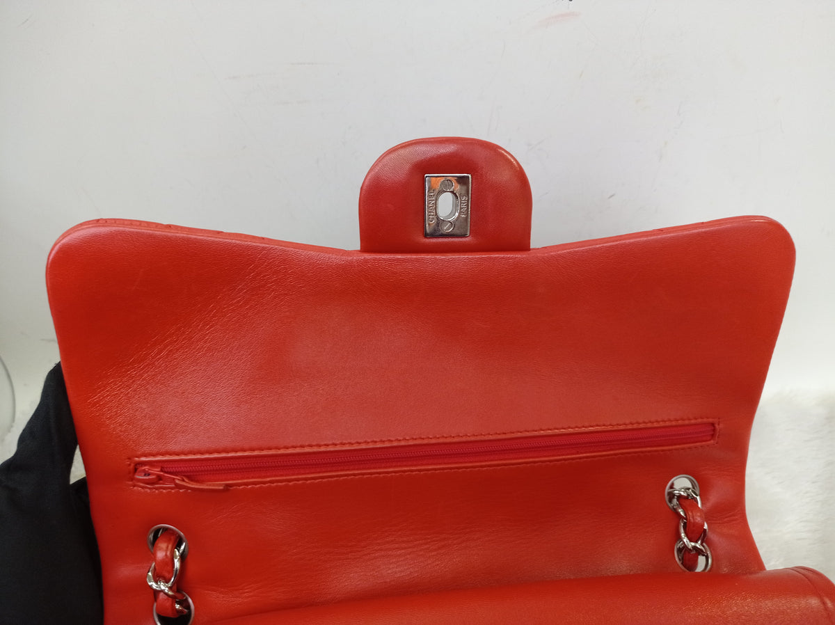 Chanel Jumbo Lamb Red SHW DF #15