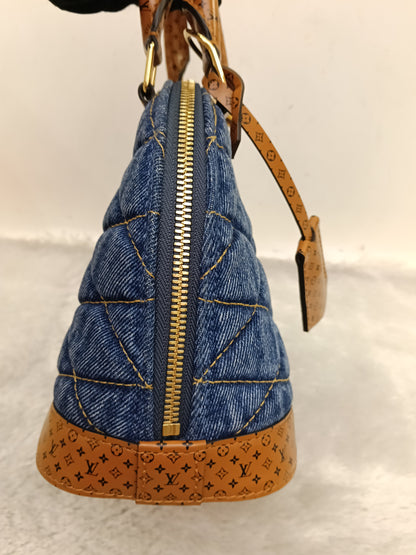 LV Alma BB Denim L Malletage Blue 2019