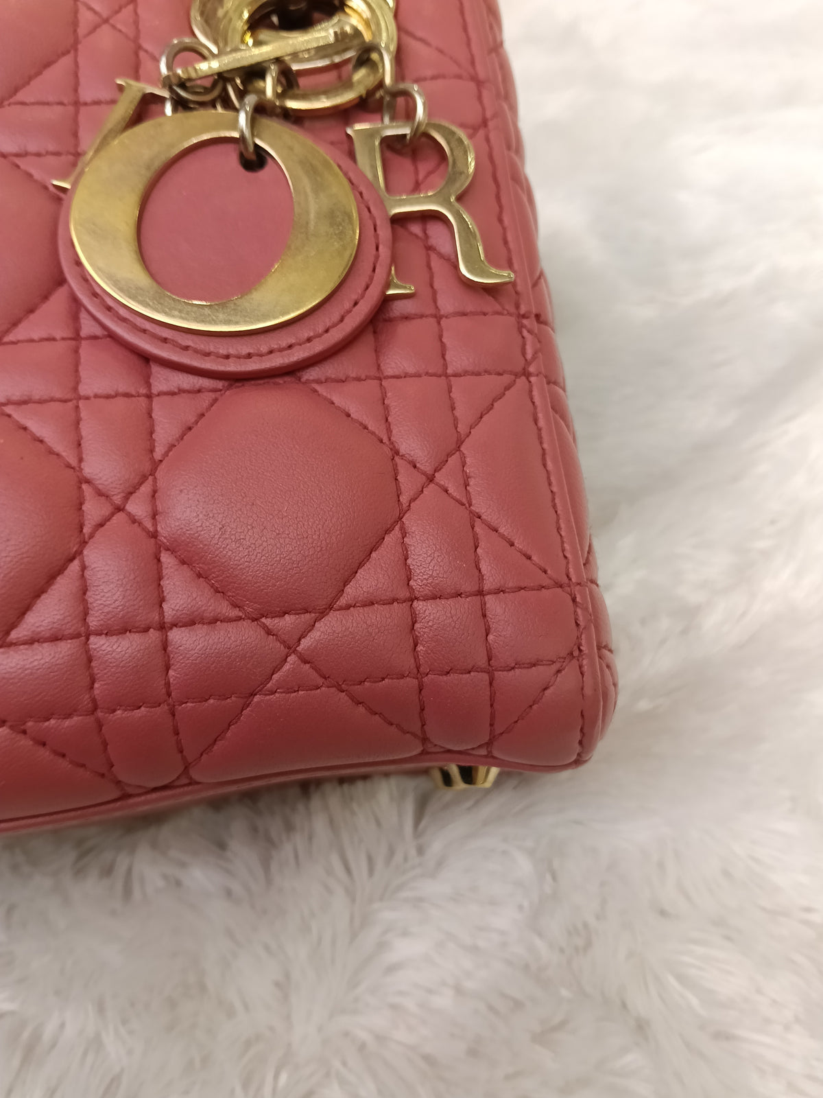 Lady Dior Mini Lamb Pink GHW 2019