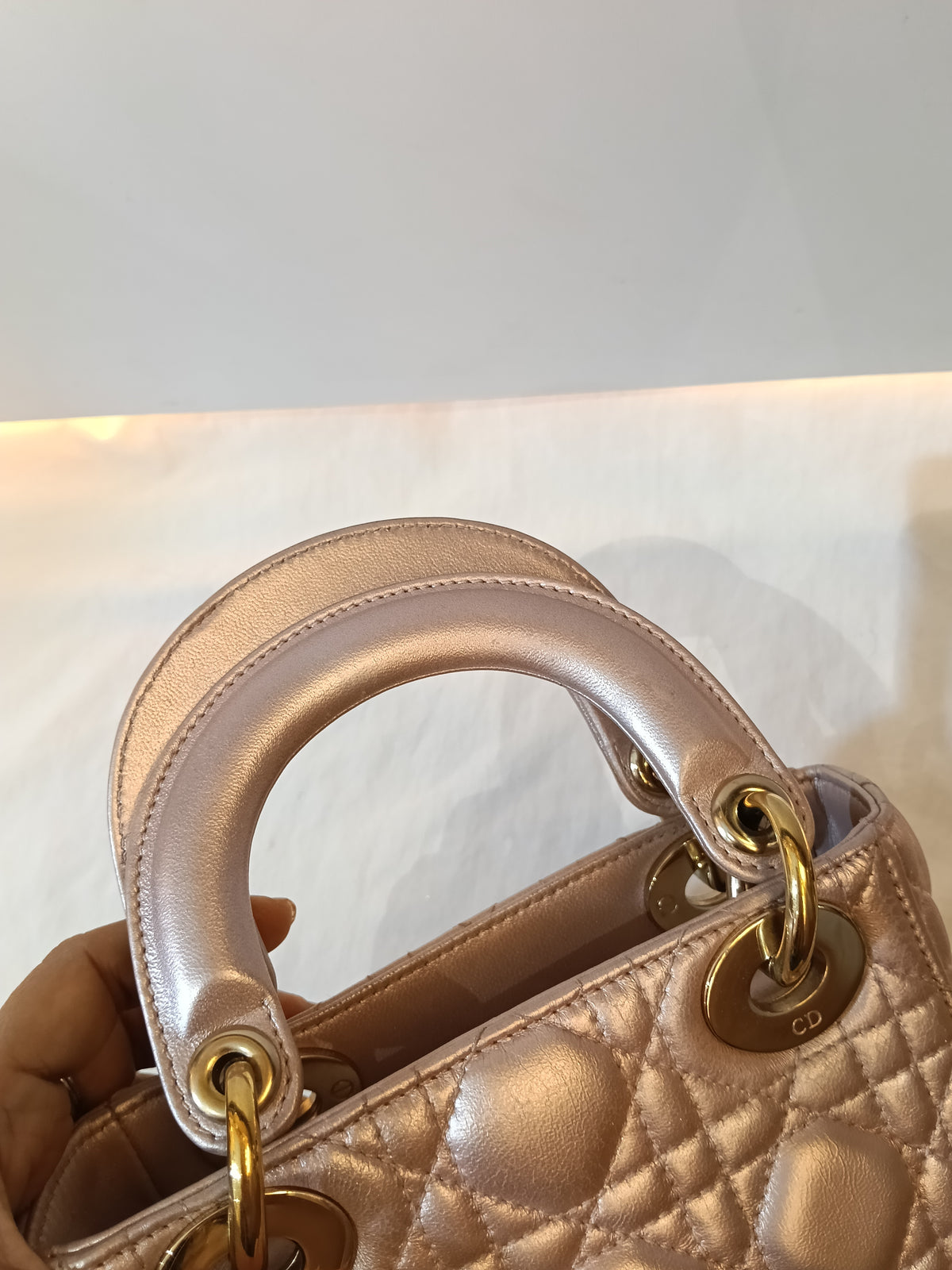 Lady Dior Mini Iridescent Lotus GHW 2017