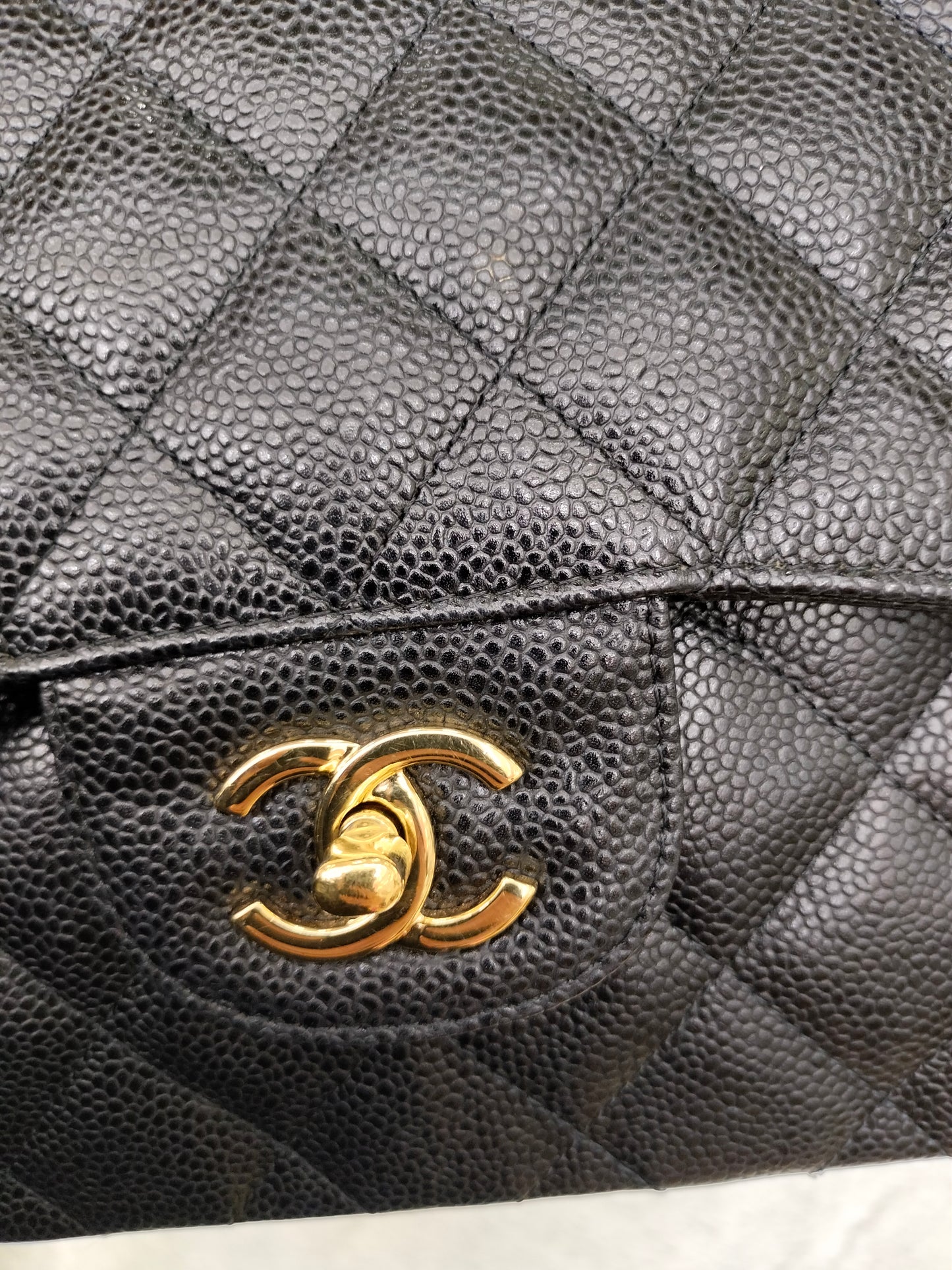 Chanel Jumbo Caviar Black GHW DF #21