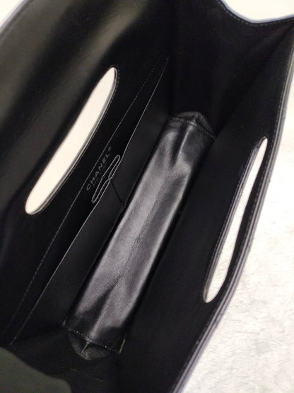 Chanel Timeless Foldover Lamb Black SHW #19