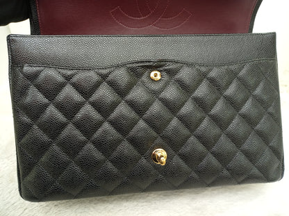 Chanel Maxi Caviar Black GHW DF #24