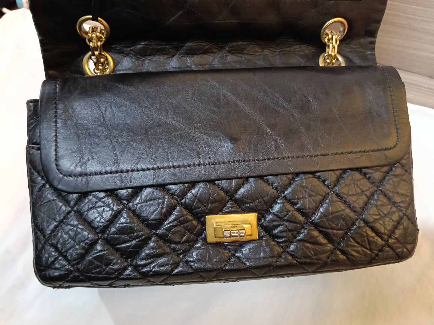 Chanel Reissue 225 Calfskin Black GHW DF #14