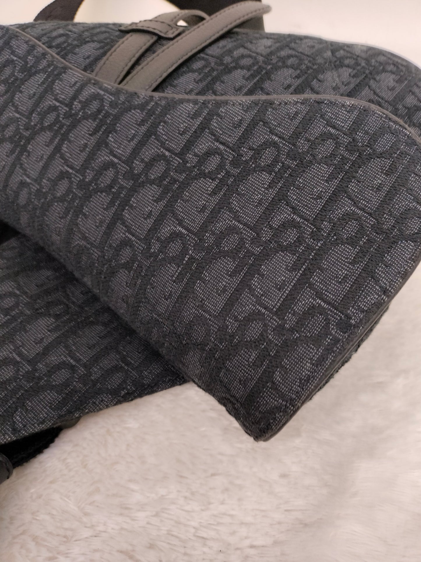 Dior Saddle Men Oblique Jacquard Black 2023