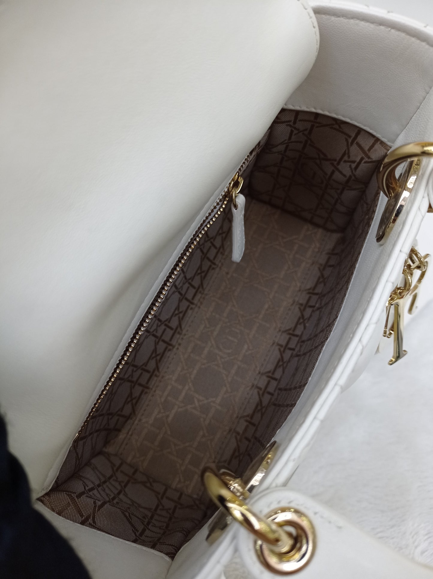 Lady Dior Small Lamb White LGHW 2019