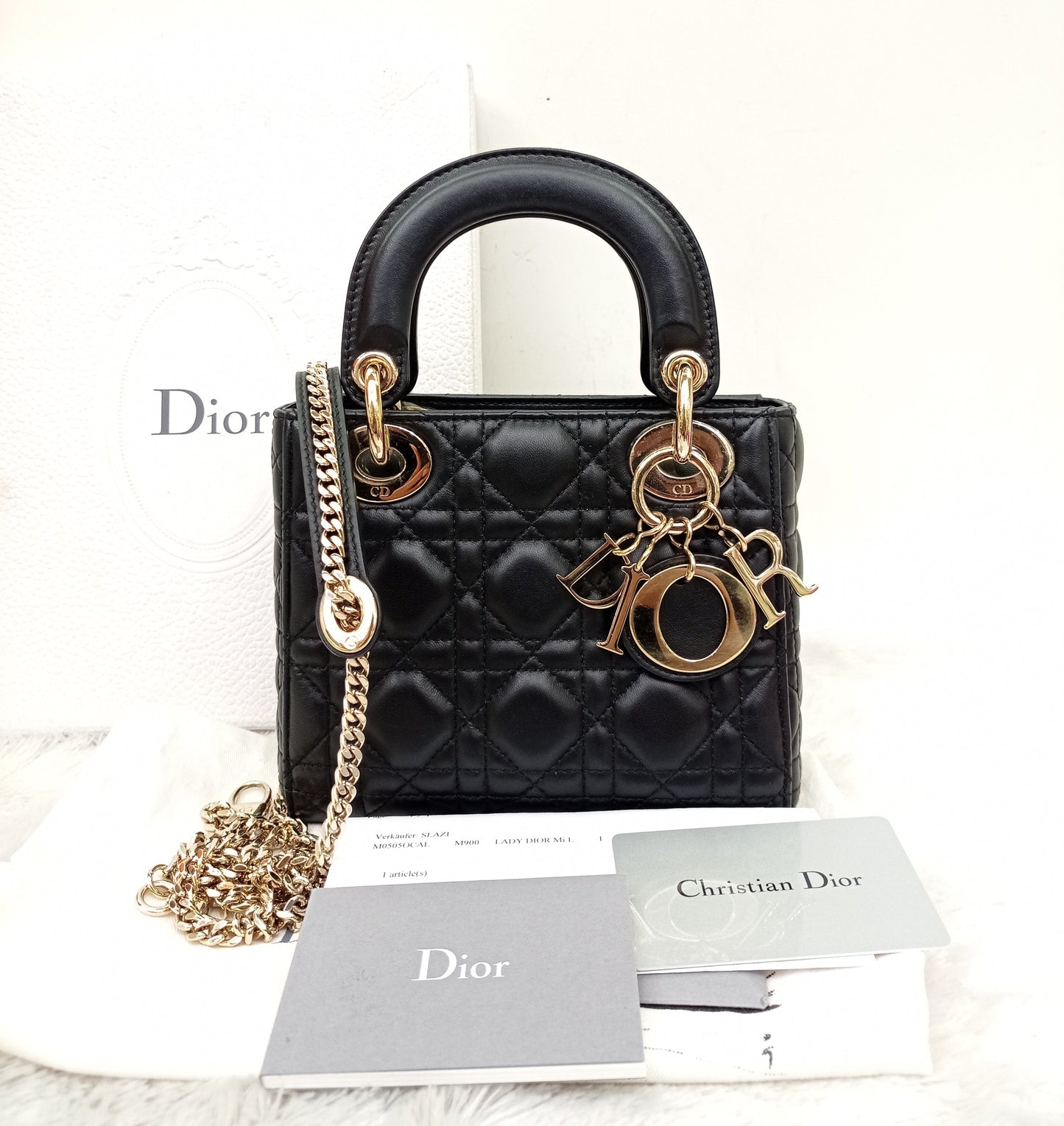 Lady Dior Mini Lamb Black GHW 2018