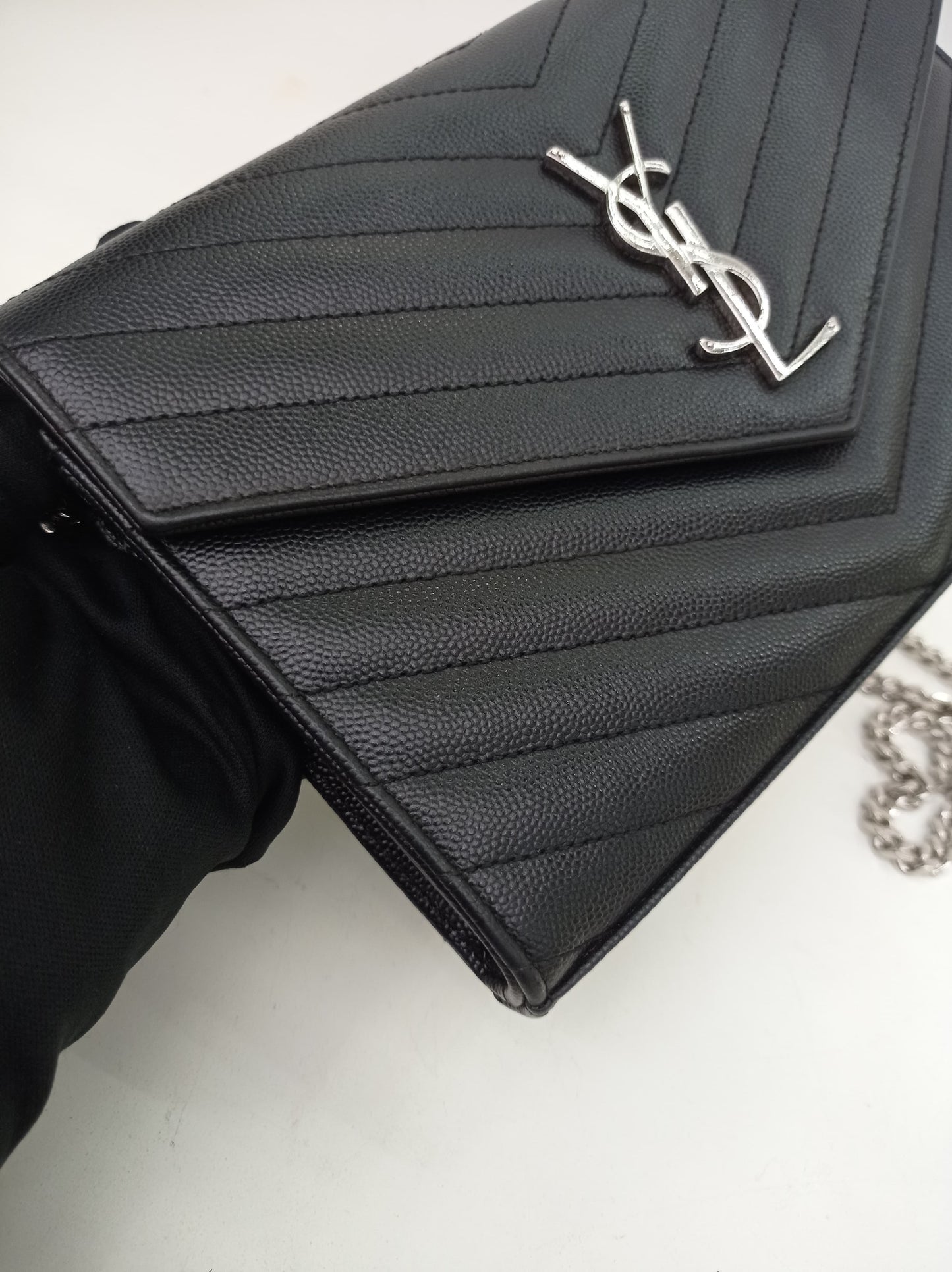 YsL WOC Chevron Grained Black SHW 2016