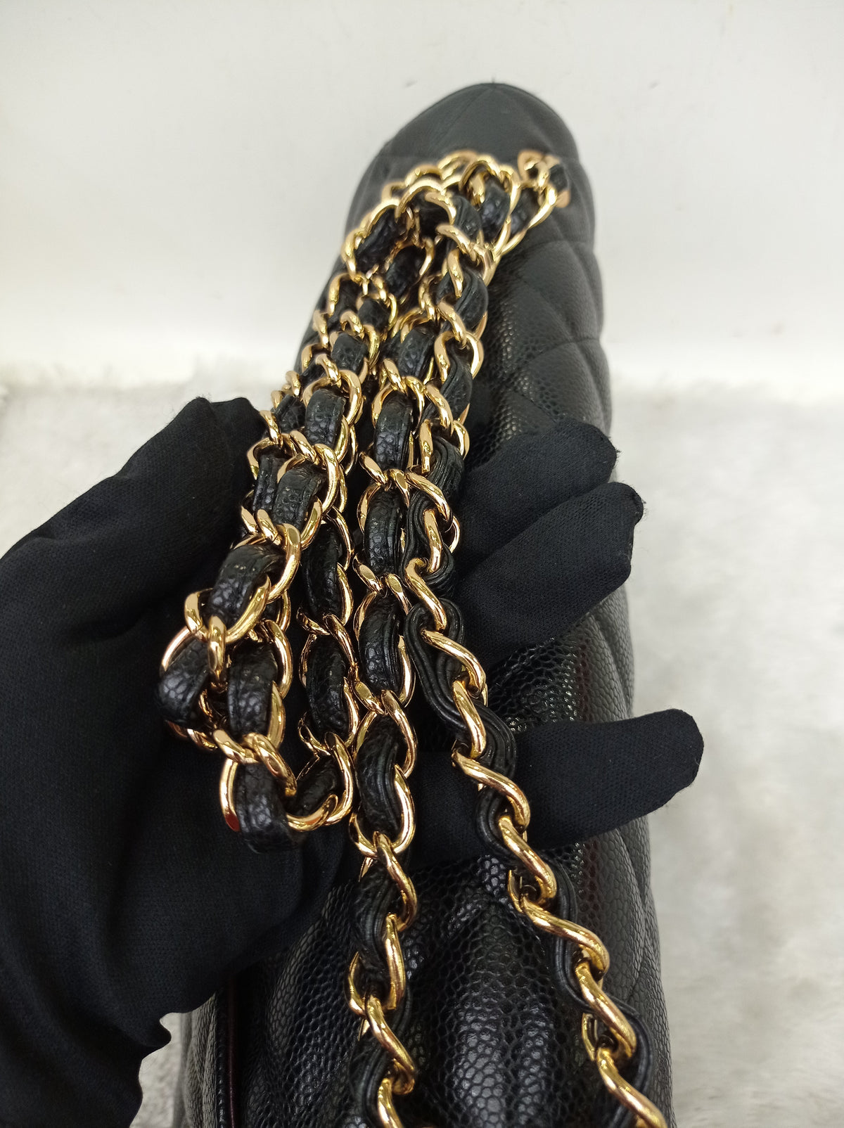 Chanel Maxi Caviar Black GHW DF #14