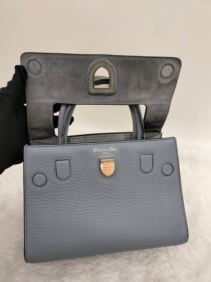 Diorever Mini Grained Blue GHW 2017