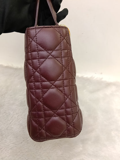 Lady Dior Small Lamb Bordeaux GHW 2018