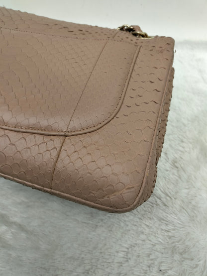Chanel Jumbo Python Caramel GHW DF #18