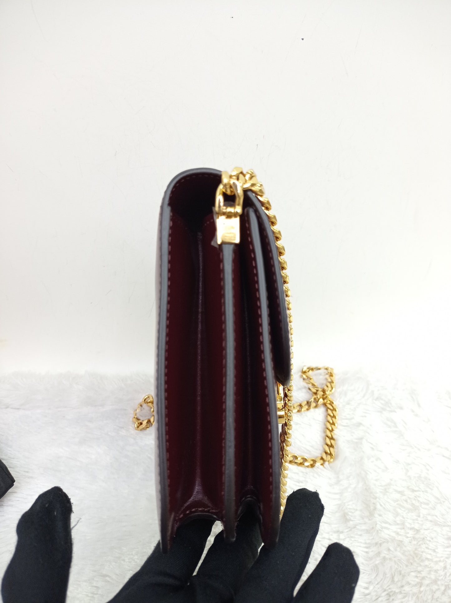 Celine Triomphe College Calfskin Dark Burgundy GHW 2023