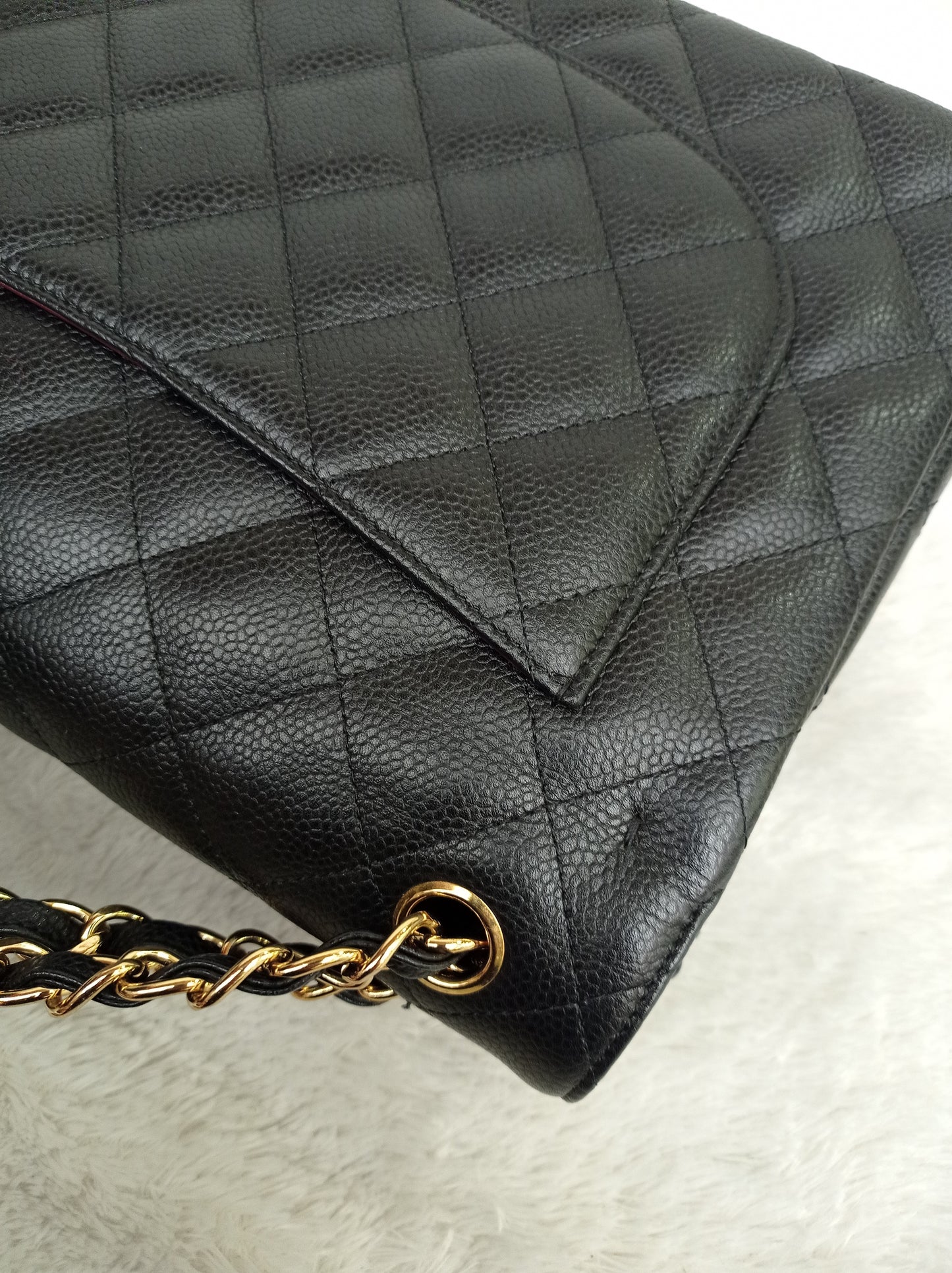 Chanel Jumbo Caviar Black GHW DF #17